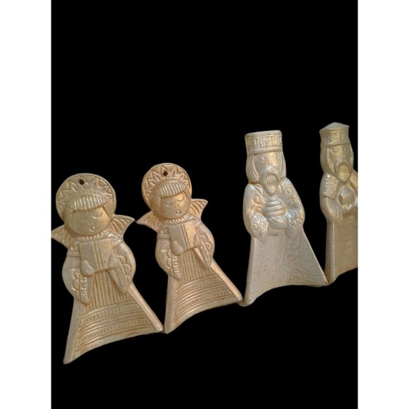 1976 Duncan Enterprise Ceramic Angel 4 in 2 wise Men Christmas Ornament - Picture 8 of 9